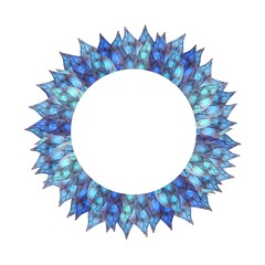 A frame for your text. Watercolor illustration isolated on a white background. For postcards, invitations, decor. Drawn by hand.