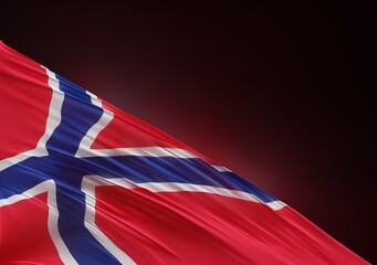 Abstract Norway Flag Illustration 3D Rendering (3D Artwork)