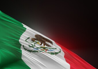 Abstract Mexico Flag Illustration 3D Rendering (3D Artwork)