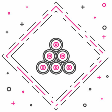 recommend clip art: Line Paint spray can icon isolated on white background. Colorful outline concept. Vector
