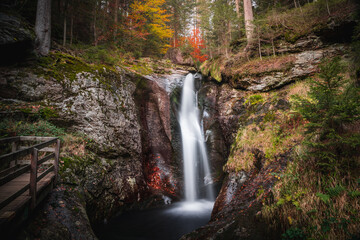 Fototapeta na wymiar Hochfall Wasserfall Bodenmais Bayerischer Wald