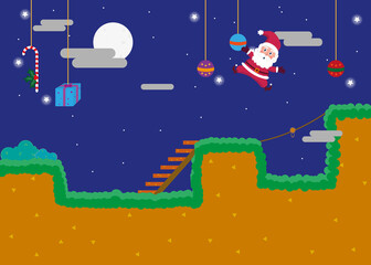 Video game style Christmas background