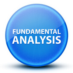 Fundamental Analysis eyeball glossy elegant blue round button abstract