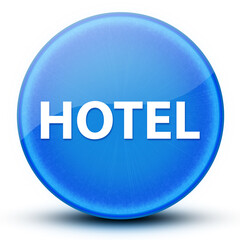 Hotel eyeball glossy elegant blue round button abstract