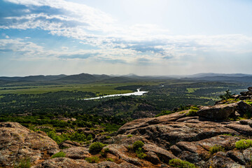Beautiful View from on top of Elk Mountain in Oklahoma