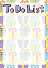 Cheek To do list with color gift box