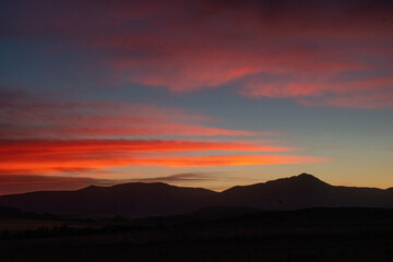 Atardecer en las montañas