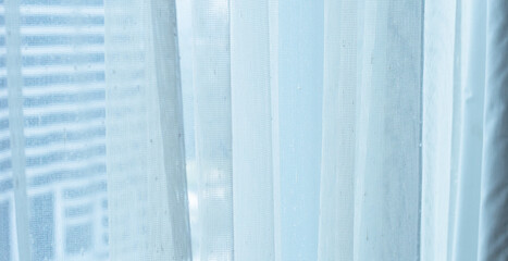 White curtain with soft light from window