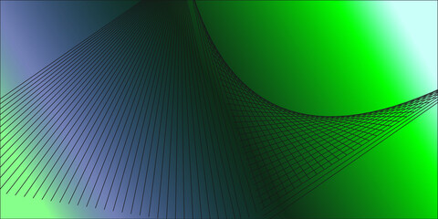 Obraz premium Abstract Green background with lines