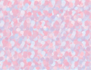 Pink and blue airbrush-style dot texture.