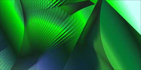 Abstract Green  Background with lines