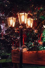 Foto auf Leinwand Christmas street lantern, Netherlands © Anastasia