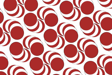 Fototapeta premium Funky modern green red white circle candy cane backdrop graphic design illustration background
