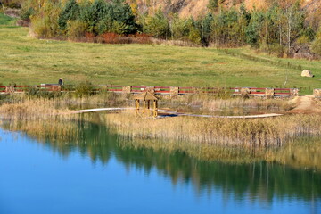 Park Gródek, staw Wydra, Polskie Malediwy, dawny, kamieniołom, woda,  © Albin Marciniak