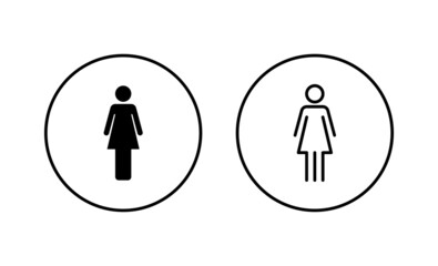 Female icons set. woman sign and symbol