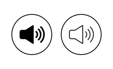 Speaker icons set. volume sign and symbol. loudspeaker icon. sound symbol