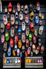 Traditional Dutch clogs, wooden shoes