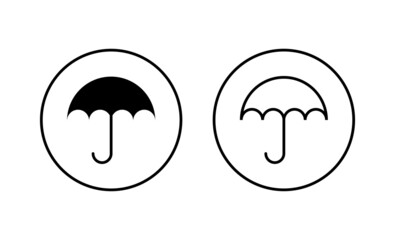 Umbrella icons set. umbrella sign and symbol