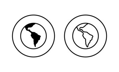 World map set. Worldmap sign and symbol. Globe icon
