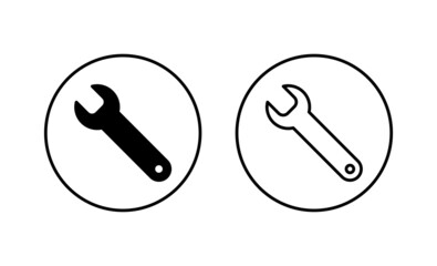Wrench icons set. repair icon. tools sign and symbol