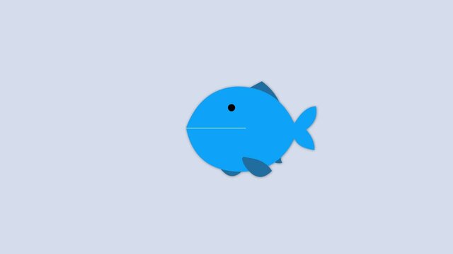 Big fish eating little fish face to face. Cartoon business metaphor. Large and small. Seamless loop.Big fish eating little fish face to face. Cartoon business metaphor. Large and small. Seamless loop.