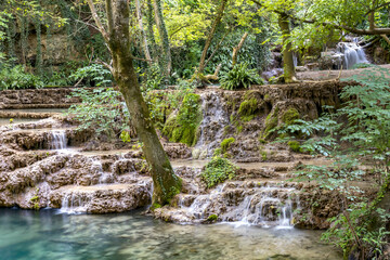 Amazing view of Krushuna Waterfalls, Bulgaria