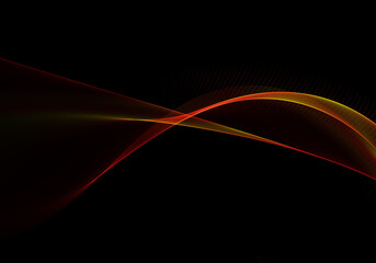 Abstract background waves. Black, red and orange abstract background for wallpaper or business card