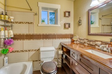 Interior home bathroom