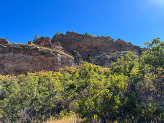 Fototapeta na wymiar Hogback Rock Formation Landform Roxborough State Park Colorado