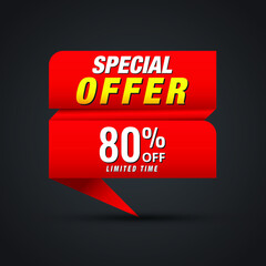 special offer, banner, template, design, Black Friday special offer. end of season special offer banner. Vector illustration, EPS