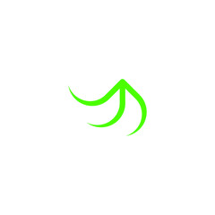 Fototapeta na wymiar letter M mountain simple symbol logo vector
