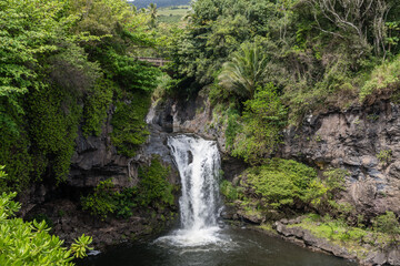Naklejka na ściany i meble Scenic Oheo Gulch (also known as Seven Sacred Pools) vista on Maui, Hawaii