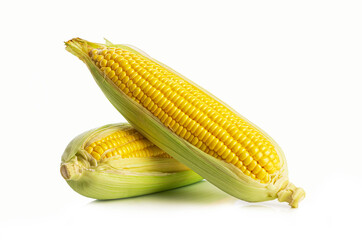 Corn isolated on white background.