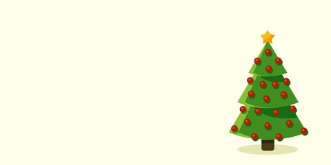 CHRISTMAS BANNER TREE ON RIGHT MARGIN WITH SPACE FOR TEXT