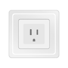 Realistic socket for usb. Technology background. Electrical symbol. Isolated element. Vector illustration. Stock image. 