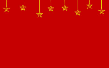 christmas stars on red background