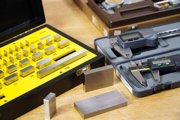 Vernier caliper and scale. Measuring tool and equipment,Gauge Blocks Precision Metric