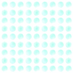 水彩色の水玉模様　ライトブルー