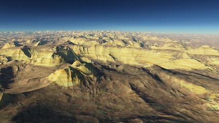 3D Rendered Fantasy Alien Landscape - 3D Illustration