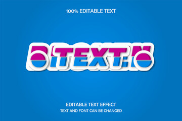 Broken Text 3 dimension editable text effect slice style