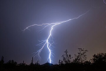 Lightning in the sonoran desert