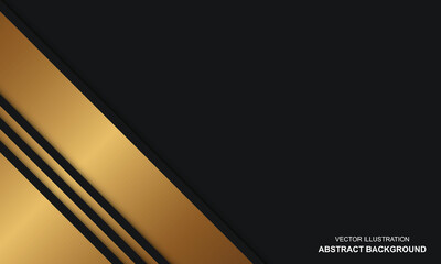 Modern abstract background black dop with golden luxury