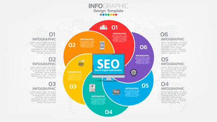 SEO search engine optimization banner web icon for business and marketing