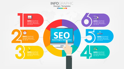 SEO search engine optimization banner web icon for business and marketing