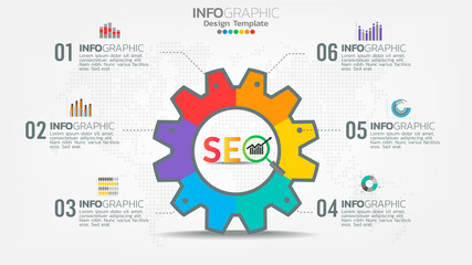 SEO search engine optimization banner web icon for business and marketing