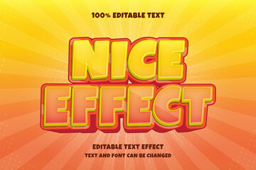 nice effect 3 dimension editable text effect modern comic style