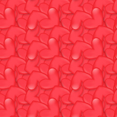 Pile of red love symbol seamless pattern