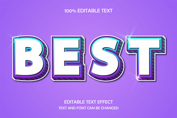 Best,3 dimension editable text effect modern gradation style