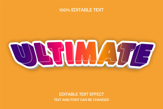 Ultimate 3 Dimension Editable Text Effect Modern Shadow Style