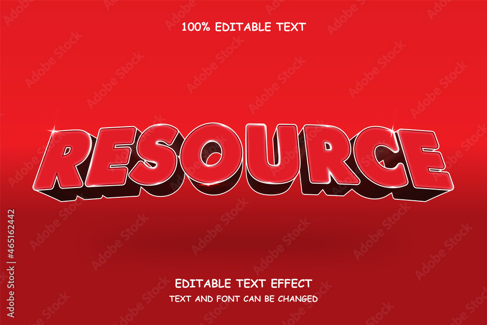 Aufkleber resource 3 dimension editable text effect modern shadow arch style